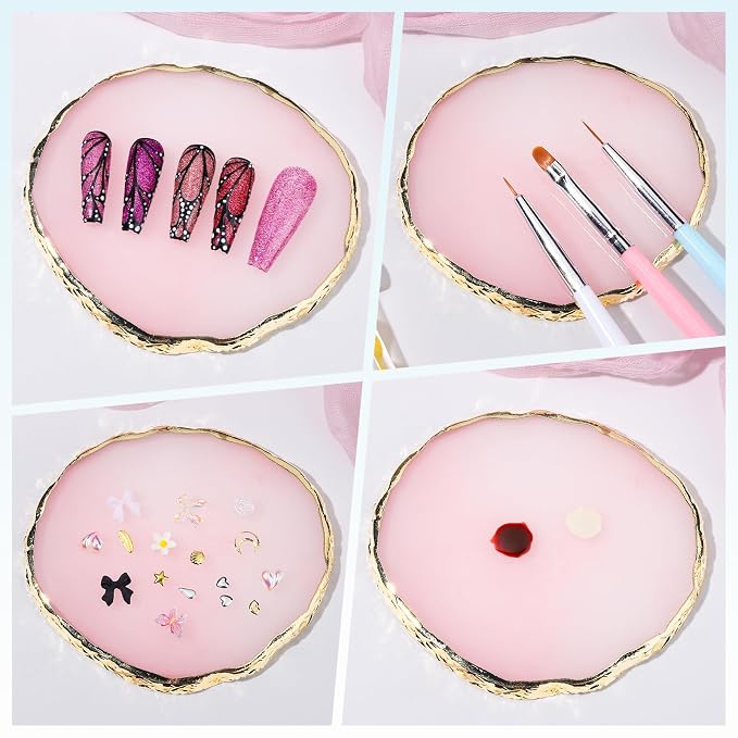 FANDAMEI Nail Tools Kit, Nail Polish Mixing Palette Nail Art Tools - Image 5