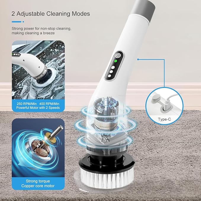 Electric Spin Scrubber, Electric Cleaning Brush - Image 4