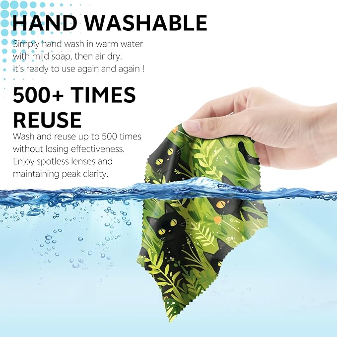 6 PCS Glasses Cleaning Cloth Eyeglass Lens Cleaning Cloth Eyeglasses Wipes - Image 5