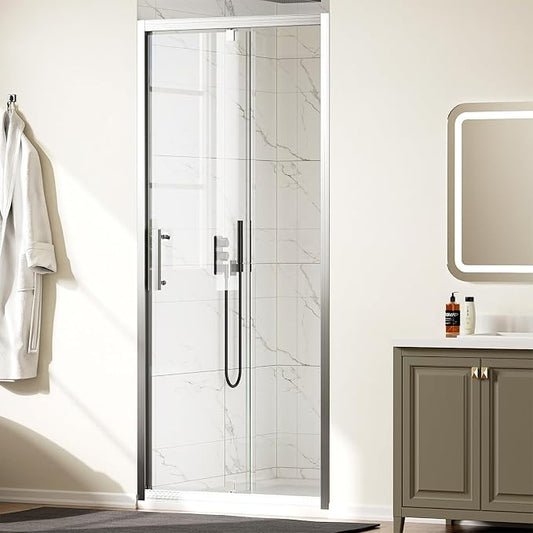 WinZo 31-32" W ×72" H Small Pivot Shower Door, 1/4" SGCC Clear Glass Shower Door by winzo