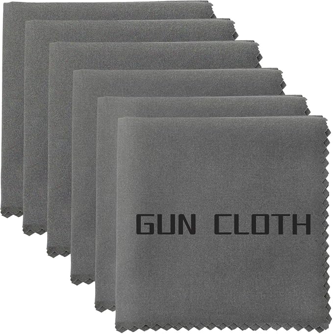 6 Pack Microfiber Gun Cleaning Cloth, Reusable Microsuede Cleaning/Polishing by Miaozhun