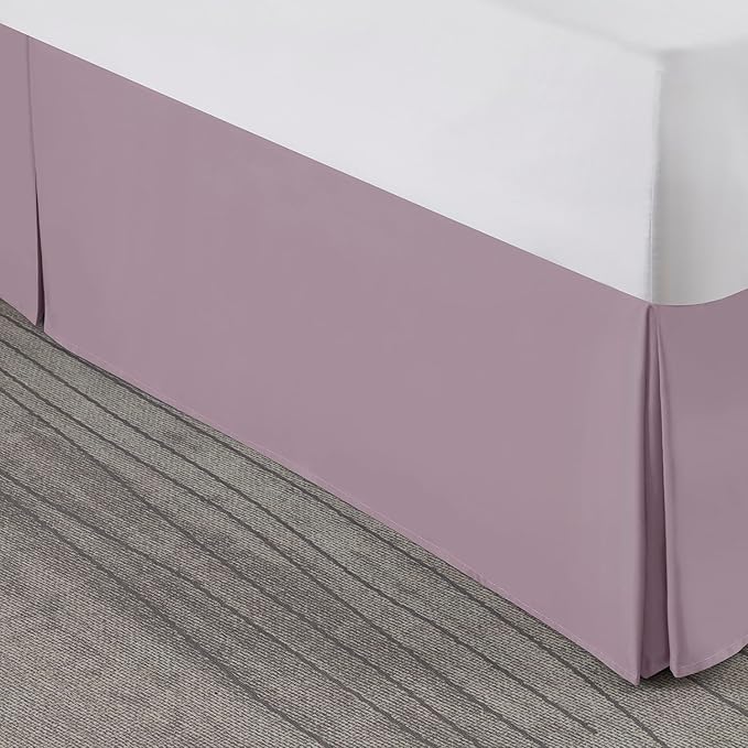 Nestl Light Baby Blue Bed Skirt Queen Size - Queen Bed Skirt 14 Inch Drop - Brushed Microfiber Bed Skirts - Hotel Quality Pleated Bed Skirt - Shrinkage & Fade Resistant