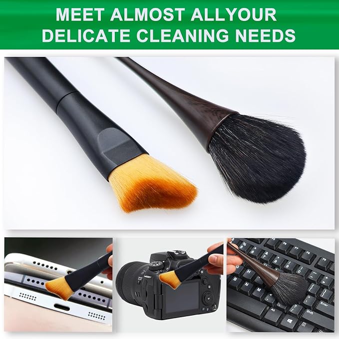 2 Pack Exquisite Dusting Brush Kit, Small Dust Brushes, Feather Duster - Image 4