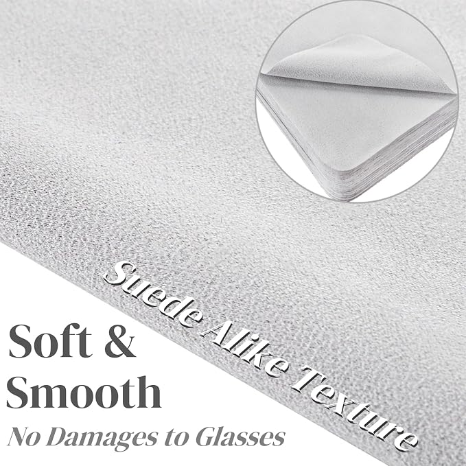 100 Pack Microfiber Glasses Cleaning Cloth, Ultra Soft Eyeglasses Wipe Suede - Image 3