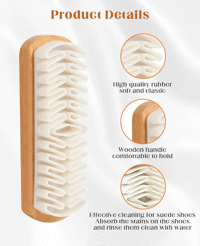 8PCS Suede Eraser and Brush Kit, Soft Cleaner - Image 6