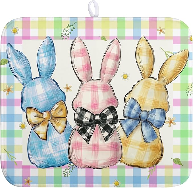 Easter Drying Mat for Kitchen Counter by Wnoesat