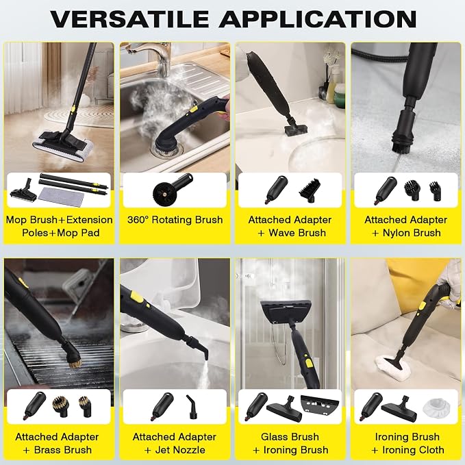 TVD Steam Cleaner, Heavy Duty Canister Steamer - Image 5