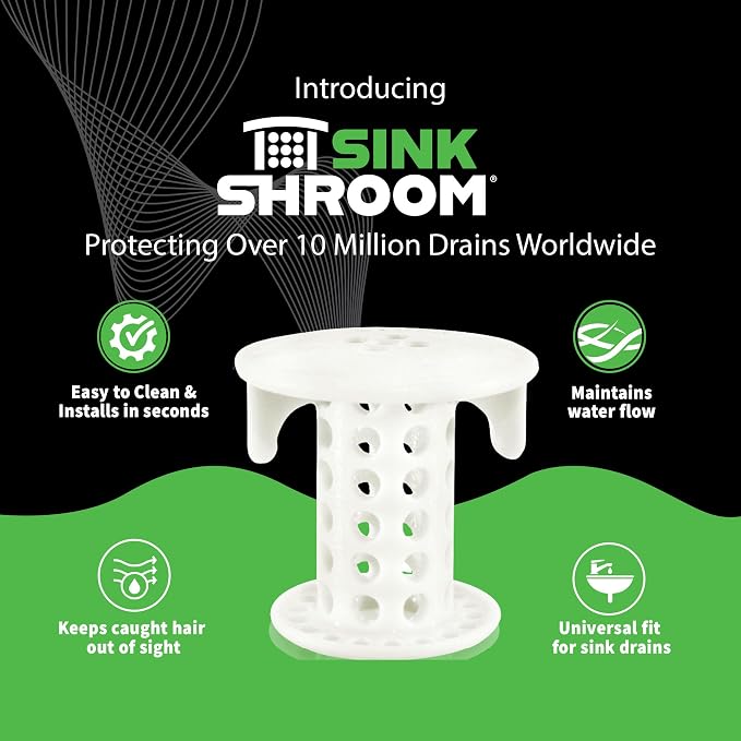SinkShroom The Revolutionary Sink Drain Protector Hair Catcher/Strainer/Snare - Image 2