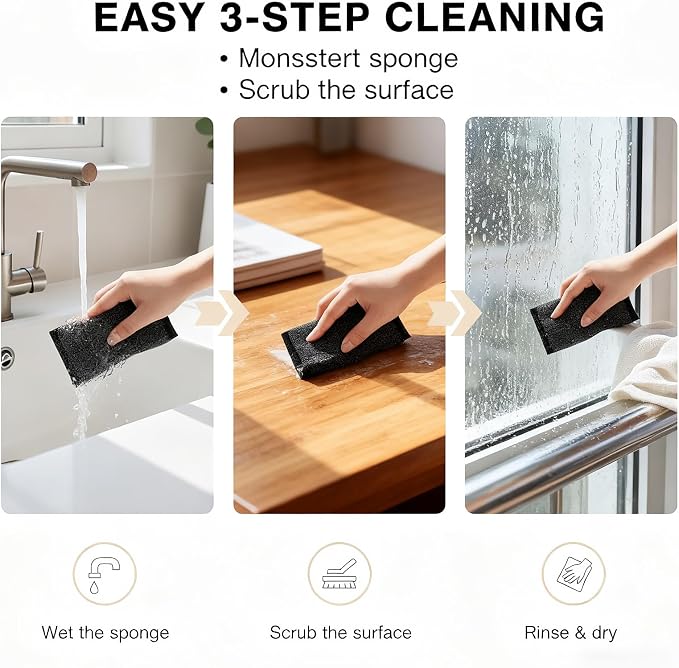 6 Pcs Steel Wool Scrubber Kitchen Sponges, Non Scratch Scrubbers Heavy Duty - Image 6