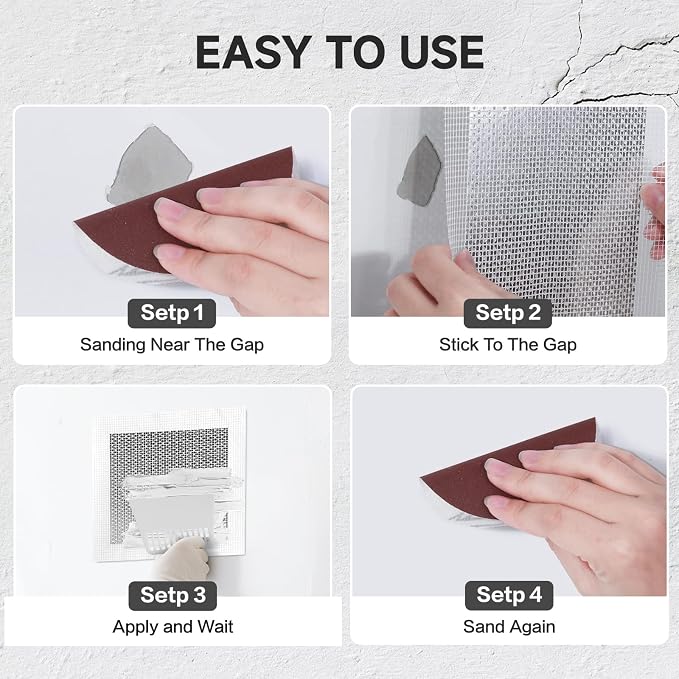 19 PCS Wall Repair Patch Kit, Aluminum Drywall Repair Patch Kit - Image 7