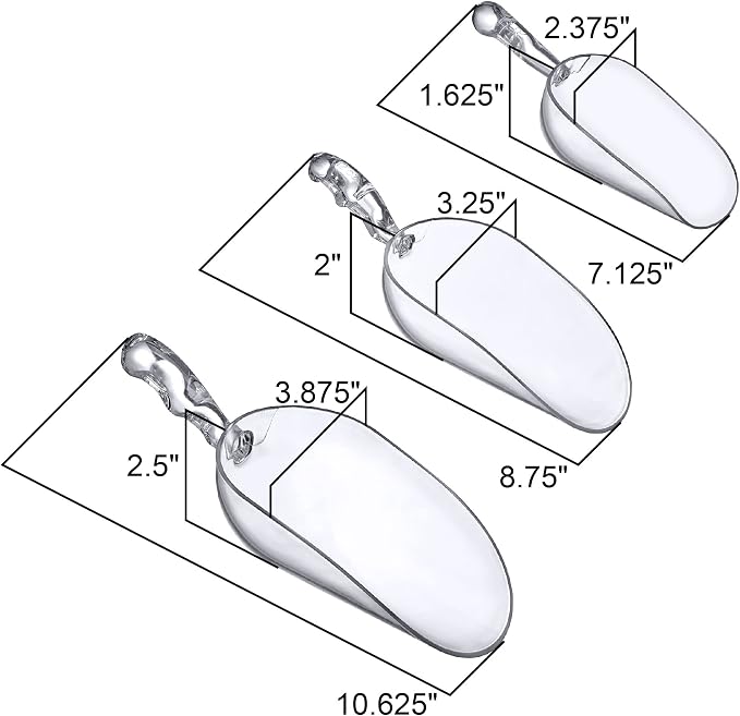 Amazing Abby - Elsa - Plastic Ice Scoops, Plastic Utility Scoops, 5/12/24-Ounce - Image 5
