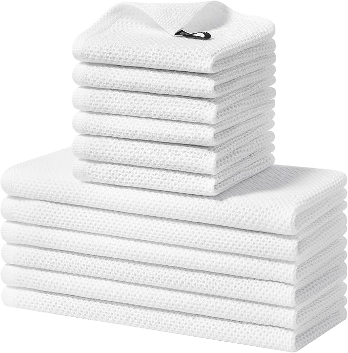 Homaxy 100% Cotton Kitchen Towels and Dishcloths Set, 12 x 12 Inches and 13 x by Homaxy
