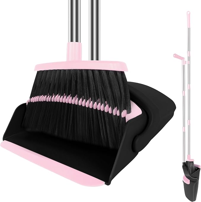 Pink Broom with Dustpan Combo Set by UDUK