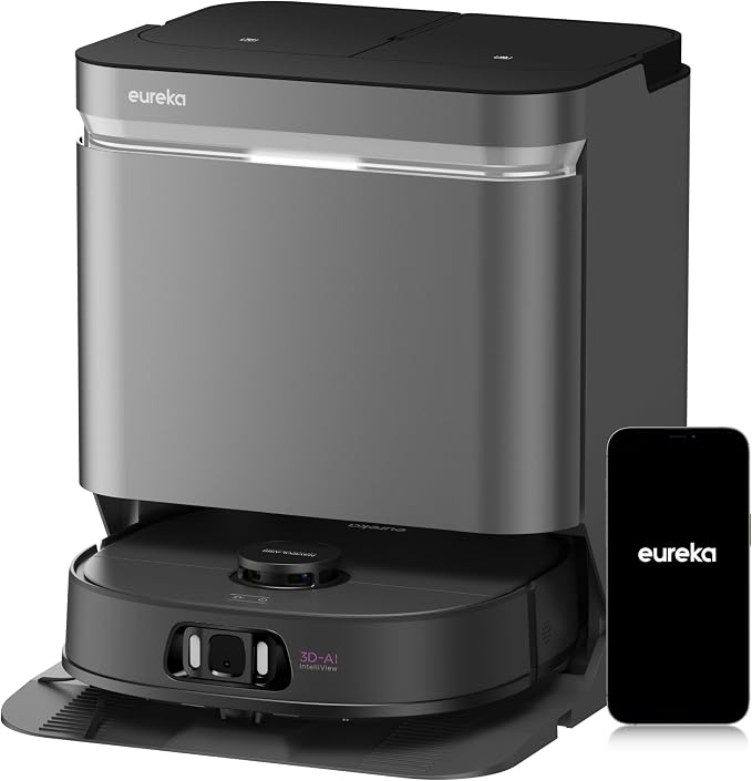 Eureka J15 Ultra Self Emptying Robot Vacuum, 000 Pa Suction, Flex-Arm Mop Design by Eureka