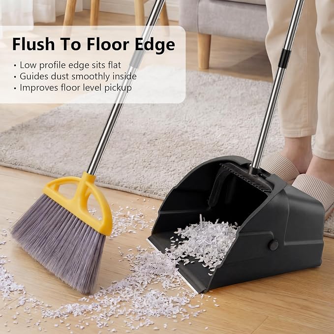 Jumbo Commercial Dustpan with Wheels & Comb Teeth - Image 5
