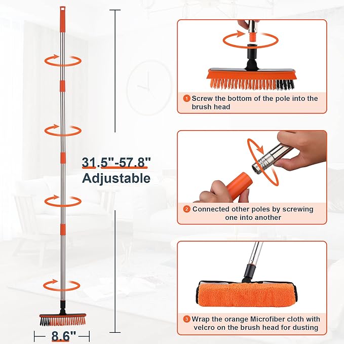 2 in 1 Floor Scrub Brush Grout Brush - Image 4