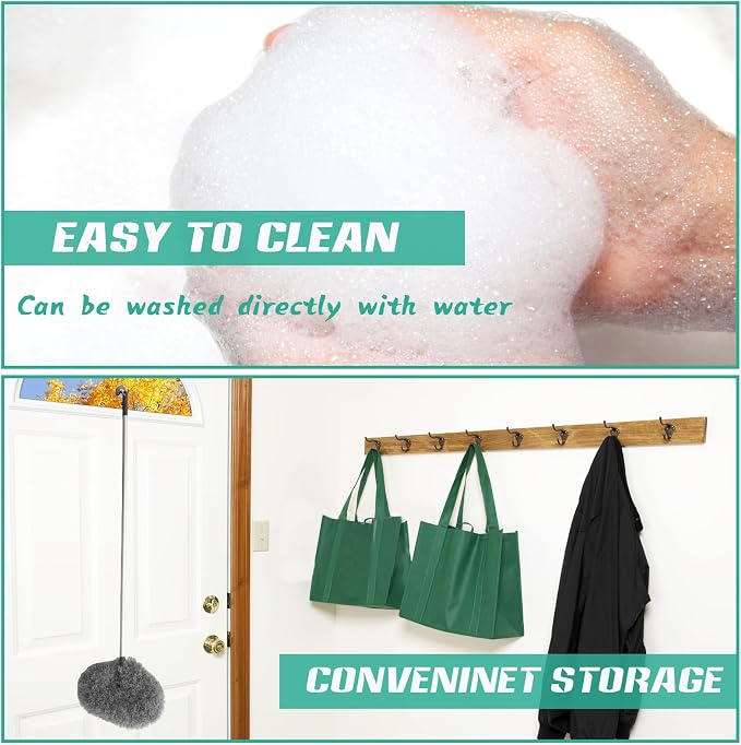 Ceiling Fan Cleaner Duster, Reusable Microfiber Ceiling Fan Blade Cleaner Duster - Image 5