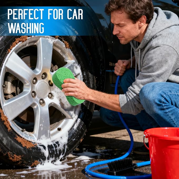 3PCS Car Wash Sponge, Heavy Duty Car Sponges - Image 4