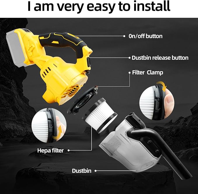 Cordless Handheld Vacuum Cleaner CVC010B, 31000 RPM, Stick Vacuum - Image 2