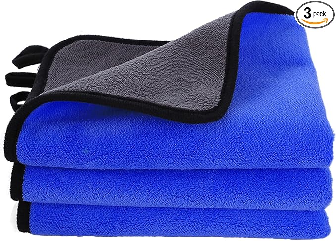 Hovom 3PCS Car Microfiber Towels, 23.62"×11.81" Lint-free Microfiber Towels by Hovom