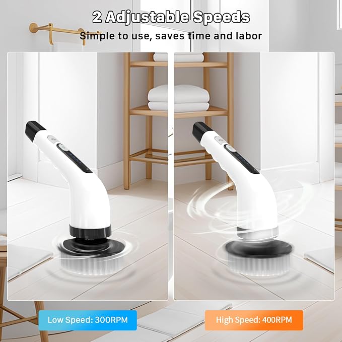 Electric Spin Scrubber, Cordless Cleaning Brush, Shower Scrubber - Image 3
