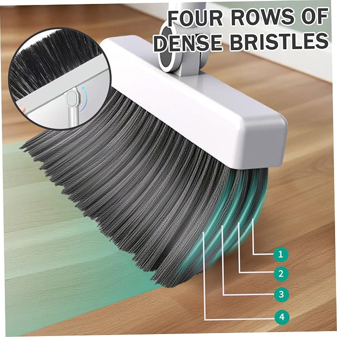 3-in-1 Broom with Dustpan Combo Set Foldable and Rotating Broom and Dustpan Set - Image 4