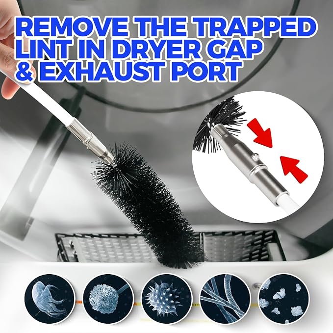 Holikme 32 Feet Dryer Vent Cleaner Kit, Upgrade Flexible Lint Brush - Image 5