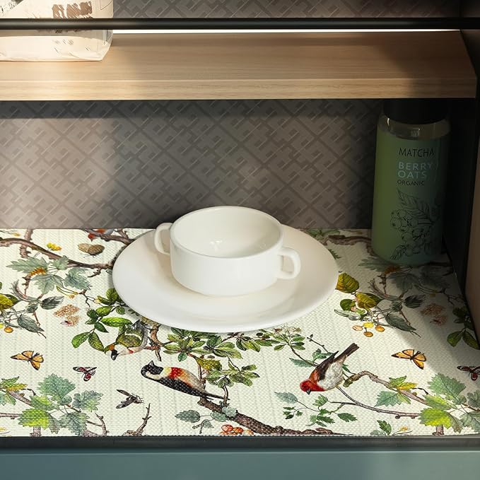 Shelf Liner for Kitchen Cabinets Non-Adhesive, Cabinet Liner for Shelves Non - Image 8