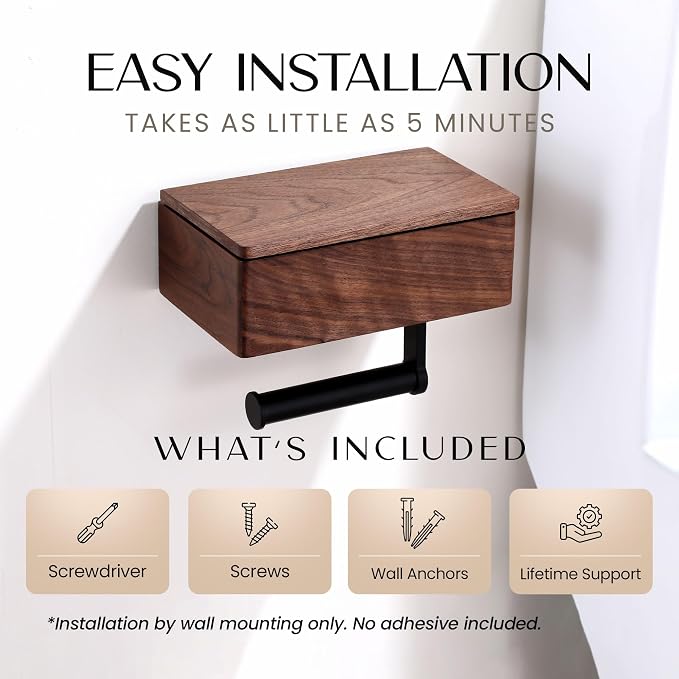 Day Moon™ Wood Toilet Paper Holder - Image 5