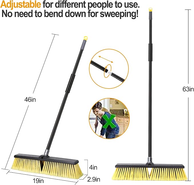 KeFanta 18 Inches Push Broom Outdoor- Heavy Duty Broom - Image 6