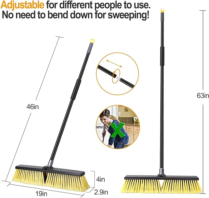 18 Inches Push Broom Outdoor- Heavy Duty Broom - Image 6
