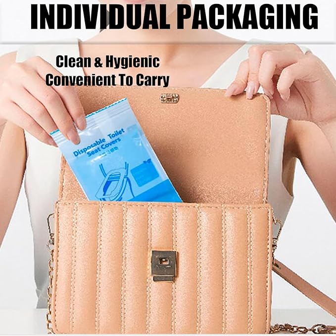 50 Pack Toilet Seat Covers Disposable 16x24 Inch XL Portable Toilet Liners - Image 6