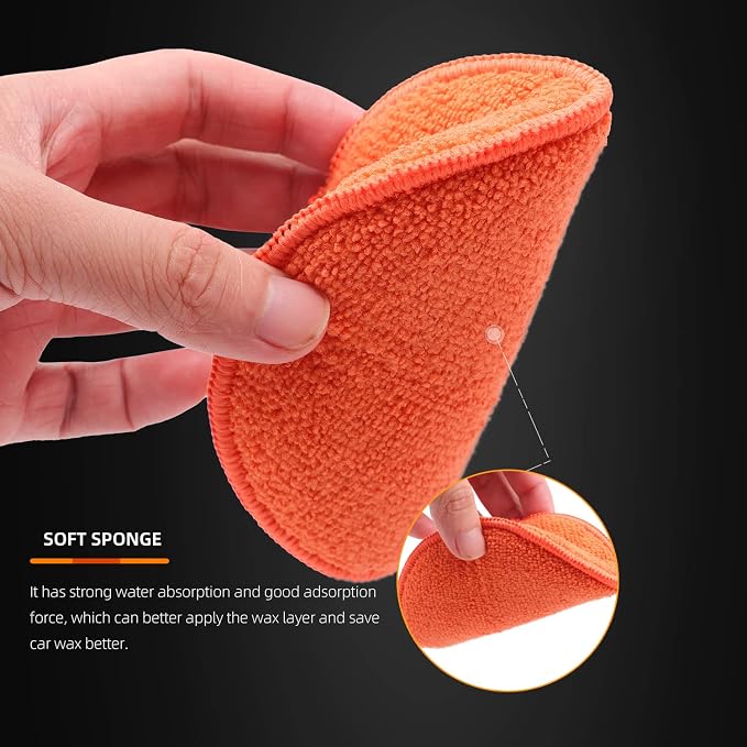 SPTA Microfiber Applicator Pads, Microfiber Buffing Cleaning Pads - Image 3