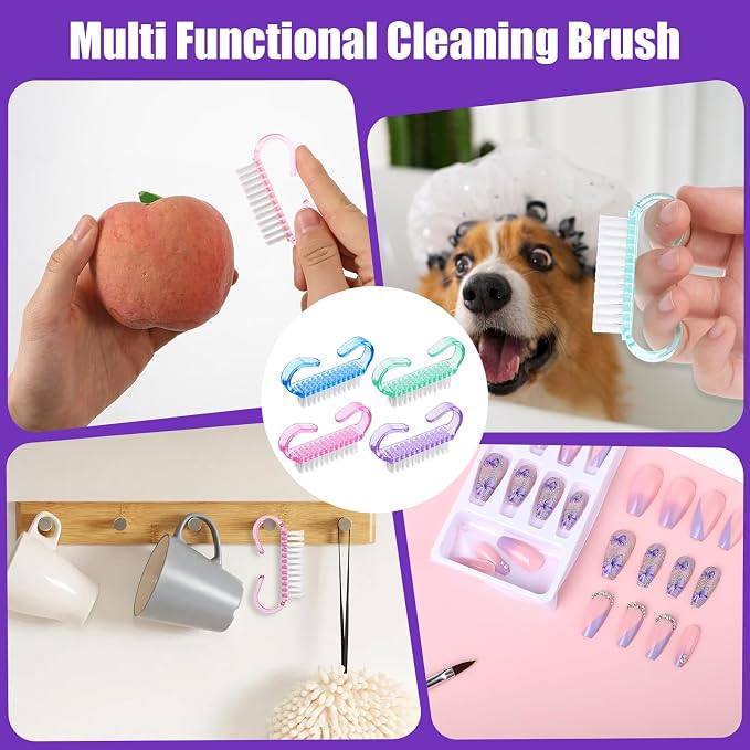 20Pcs Nail Cleaning Brush, Nylon Nail Cleaning Brush, Handle Grip Nail Brush - Image 7