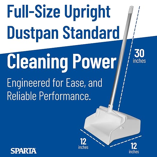 SPARTA Upright Dustpan with Aluminum Handle, Serrated Edge - Image 6