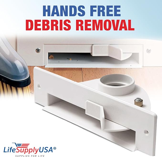 LifeSupplyUSA Central Vacuum Automatic Vac Dust Pan Sweep Inlet Valve White - Image 4