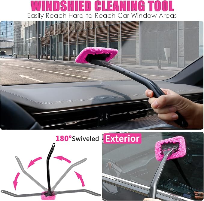 Viewsun 20PCS Car Cleaning Kit, Windshield Cleaning Tool, Detailing Brushes - Image 4