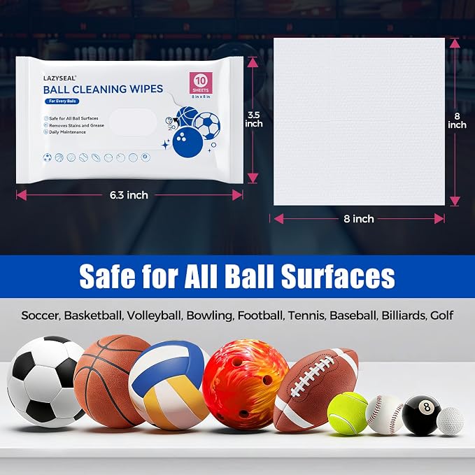 50 Count Bowling Ball Cleaning Wipes Removes Grime, Oil from Ball Surfaces - Image 5