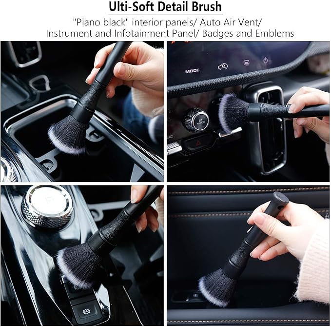 AntBooBoo 3 Pack Ultra-Soft Detailing Brush Set, Comfortable Grip and - Image 3