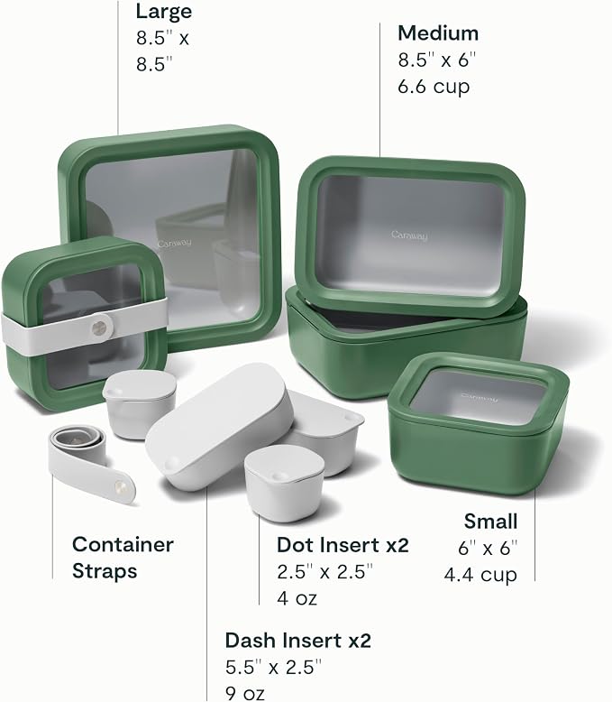 Caraway 14pc Glass Food Storage Container Set - Image 3