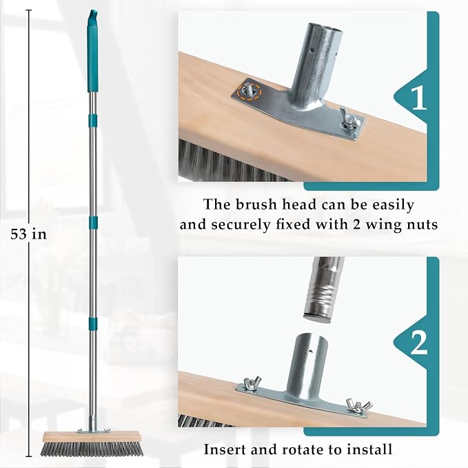 Stainless Steel Deck Scrub Brush - Image 3
