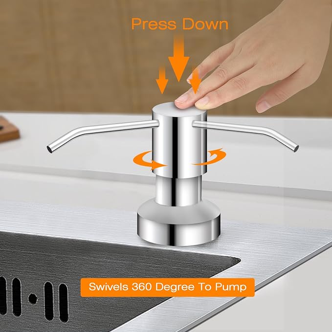 Sink Soap Dispenser for Kitchen Sink, Countertop Built in Sink Soap Dispenser - Image 2