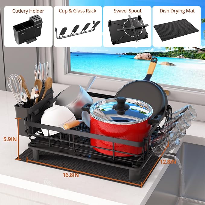 Godboat Dish Drying Rack, Dish Rack - Image 3