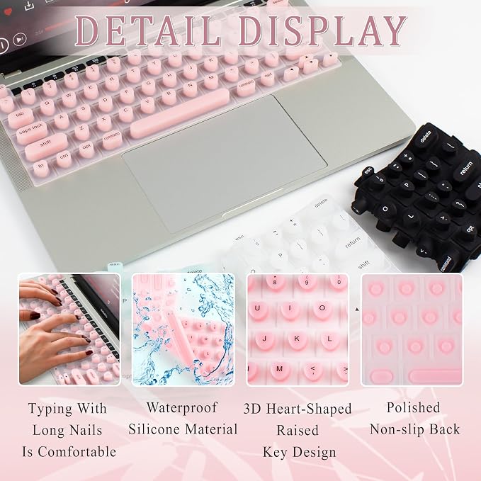 Keyboard Cover for Long Nails, Acrylic Gel Nails - Image 4