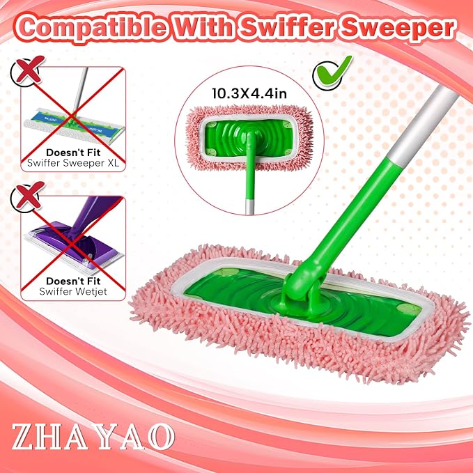 Reusable 100% Coral Fleece Mop Pads Compatible - Image 2