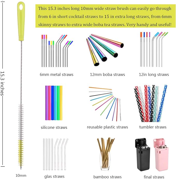 ALINK 8-Pack Bottle Cleaning Brush Set - Image 4