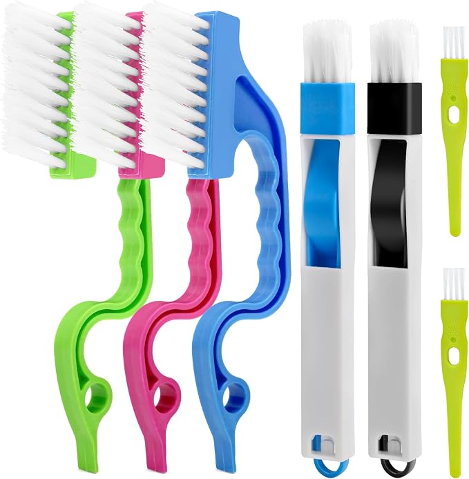 7Pcs Crevice Cleaning Brush, Home Kitchen Bathroom Window Faucets by Unknown