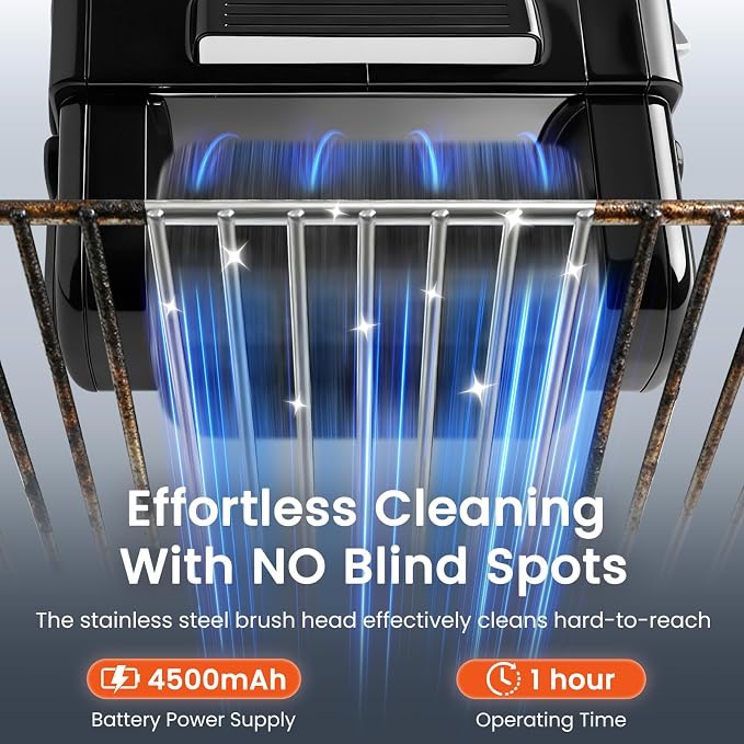 Electric Rotary Grill Brush, 950 RPM Cordless Rechargeable BBQ Tool - Image 3