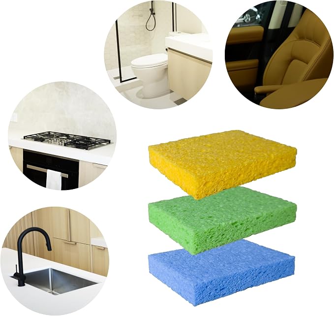 36 Pk Pop-Up Compressed Cellulose Sponges, Heavy Duty Scrub Kitchen Sponge - Image 4