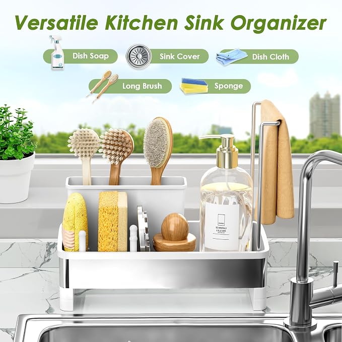 Stainless Steel Sink Caddy, Sponge Holder - Image 3
